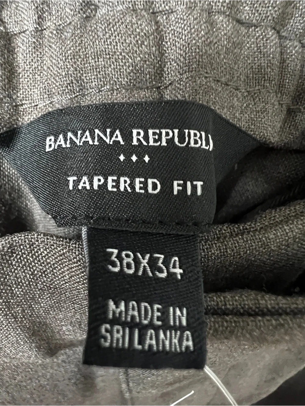 NWT Banana Republic Tailored Trouser E-Waist Tapered Fit Brown 38x34